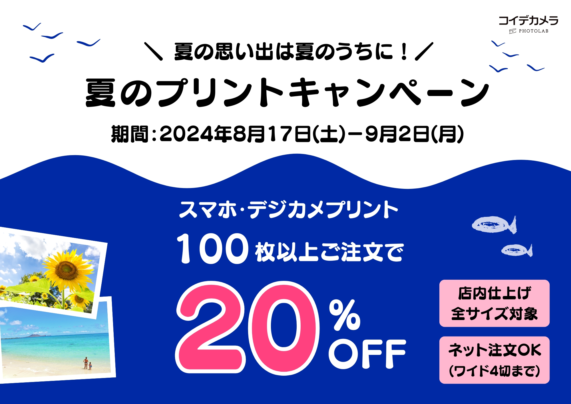  コイデカメラ 夏のプリントキャンペーン:イメージ